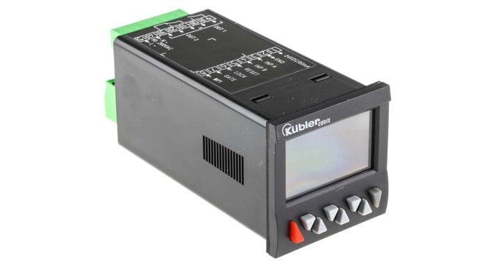 Contatore digitale Kübler 6.924.0103.000, LCD retroilluminato, frequenza fino a 65 kHz, dimensioni 48 x 48 mm, IP65.