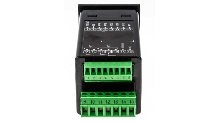 Contatore di frequenza e impulsi Kübler 6.924.0103.300, montaggio a pannello 48x48mm, display LCD 6 cifre, IP65.