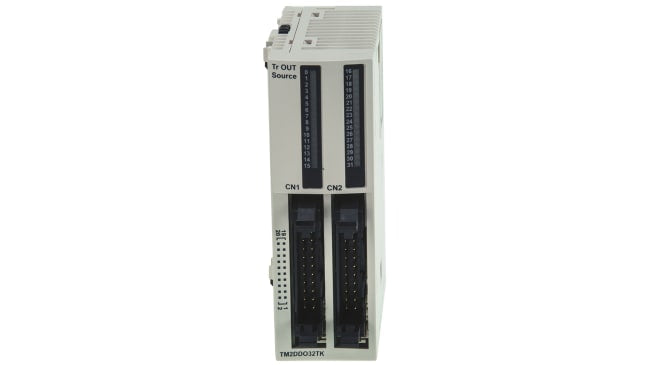 Modulo I/O Schneider Electric TM2DDO32TK per Modicon M238, 32 uscite digitali, alimentazione 24 V, montaggio su guida DIN.