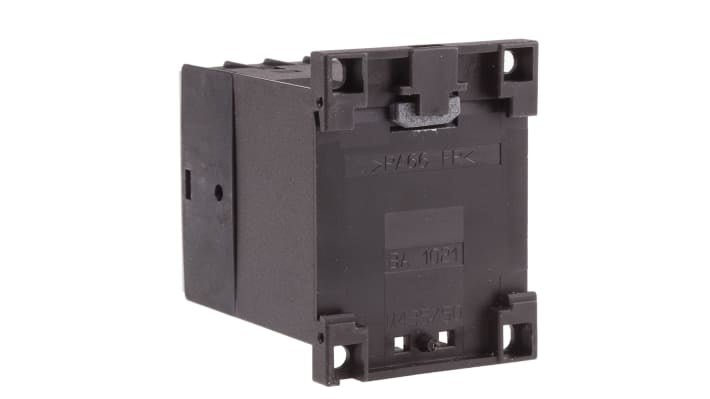 Relè contattore Lovato 11BG0040A230, 4 poli, 10 A, 690 V CA, montaggio su guida DIN, dimensioni 44x58x57 mm, IP20.