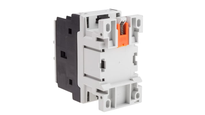 Contattore Lovato BF1210A110, 3 poli, 12 A, bobina 110 V c.a., montaggio su guida DIN 35 mm, dimensioni 45 x 81 x 80.7 mm.