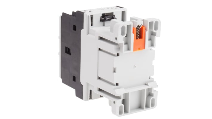 Contattore Lovato BF1210D024, 3 poli, 12 A, bobina 24 V c.c., montaggio su guida DIN 35 mm, dimensioni 81 x 45 x 80.7 mm.