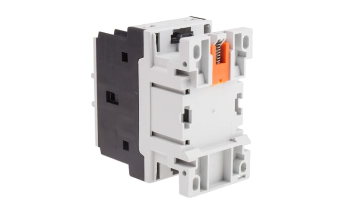 Contattore Lovato BF1210A230, 3 poli, corrente 12 A, montaggio su guida DIN, dimensioni 81x45x80,7 mm, grado di protezione IP20.