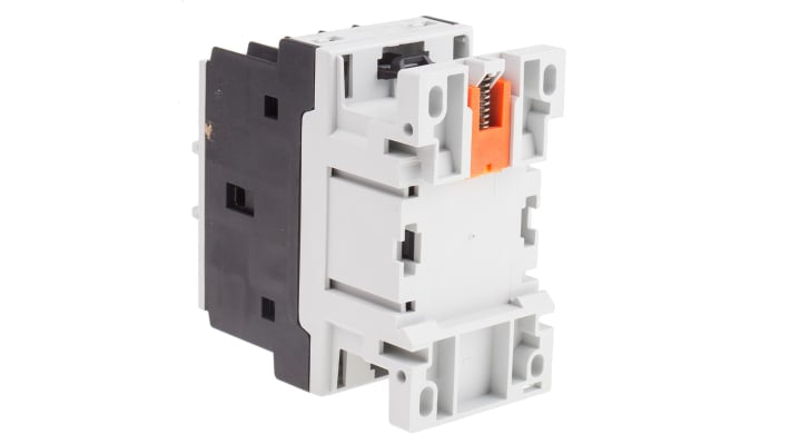 Contattore Lovato BF1210A024, 3 poli, 12 A, bobina 24 V c.a., montaggio su guida DIN 35 mm, dimensioni 45 x 81 x 80.7 mm.