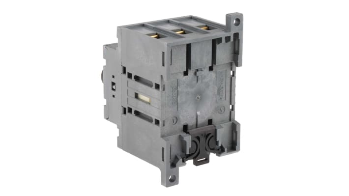 Interruttore di isolamento ABB OT80F3, 3 poli, 80 A, montaggio su guida DIN, dimensioni 92x53x73 mm, grado di protezione IP20.