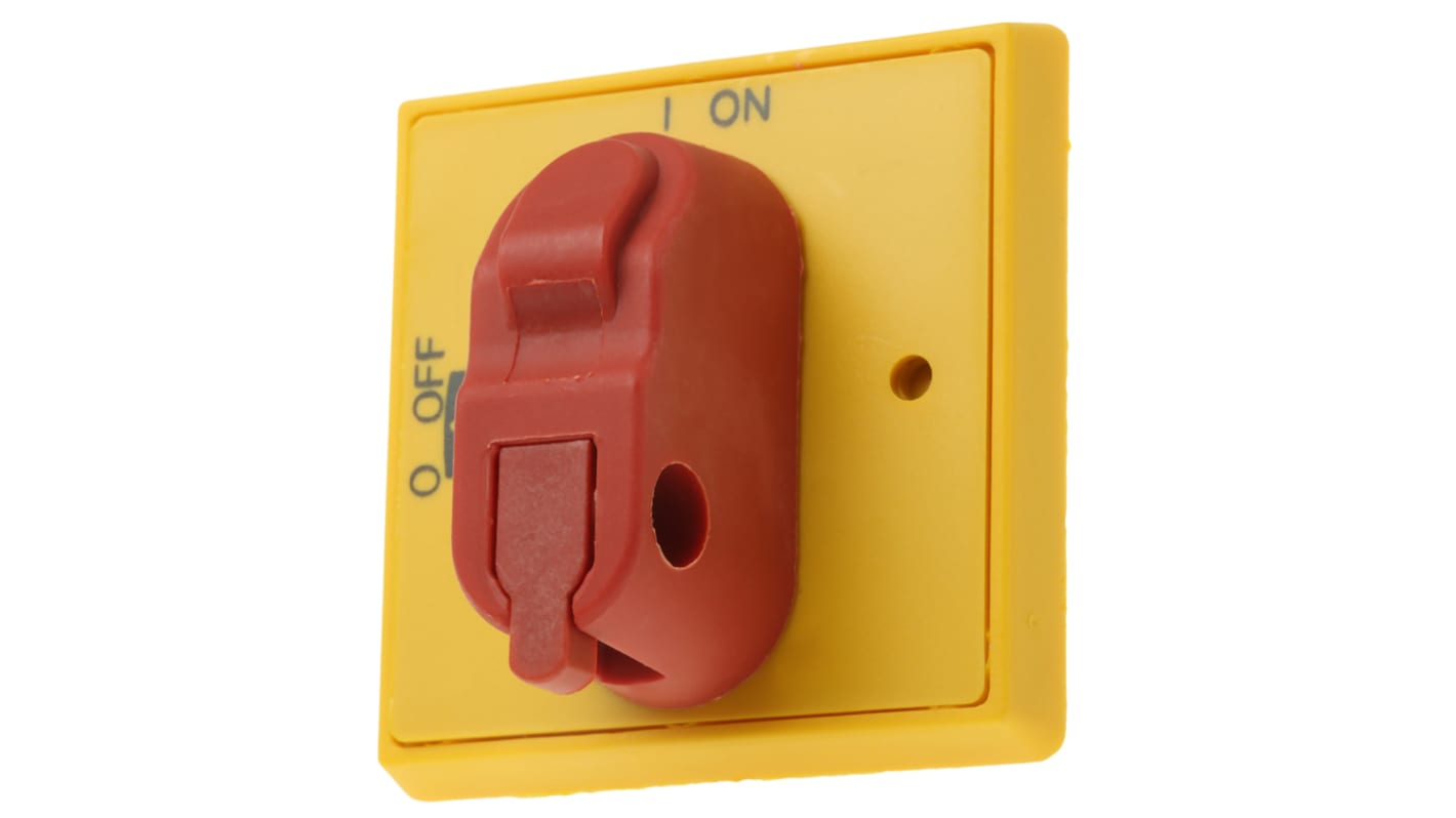 Manopola rotante ABB OHYS3PH 1SCA105327R1001, colore rosso/giallo, grado di protezione IP54, per selettori Serie OT.