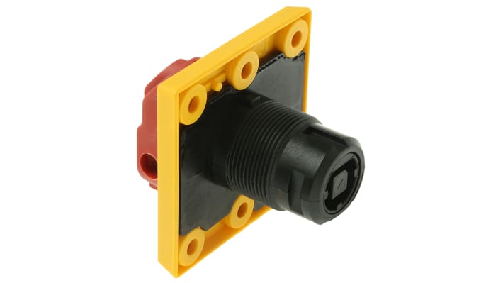 Manopola rotante ABB OHYS3PH 1SCA105327R1001, colore rosso/giallo, grado di protezione IP54, per selettori Serie OT.