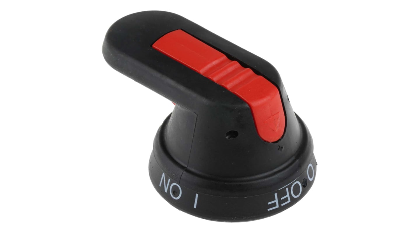 Manopola rotante ABB OHB65J6 per interruttore sezionatore OT160E, colore nero, lunghezza 65 mm, grado di protezione IP65, accetta fino a 3 lucchetti.
