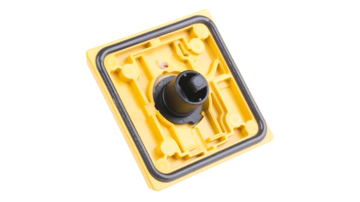 Manopola rotante ABB OHYS2RJ per selettori Serie OT, colore rosso/giallo, IP65, montaggio su sezionatori, 43.5 mm.