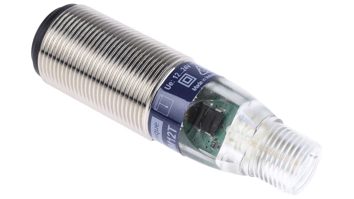 Sensore fotoelettrico cilindrico Telemecanique XUB2BKSNM12T: rilevamento 15m, uscita Relè, IP65/67. Ideale per industria e movimentazione materiali.