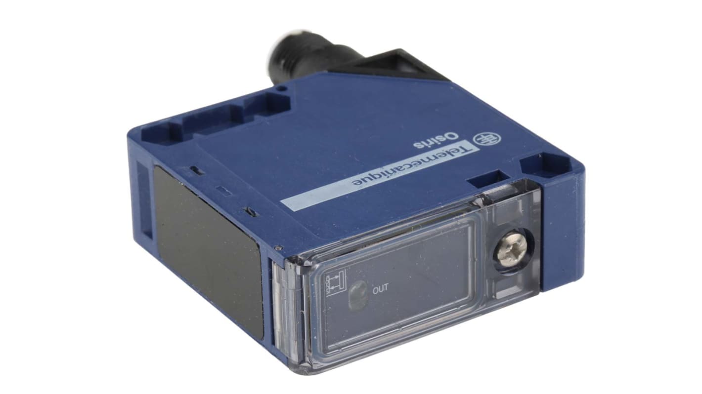 Sensore fotoelettrico Telemecanique Sensors XUK1APANM12, compatto a retroriflessione, rilevamento fino a 7 m, IP65, 50 x 50 mm.