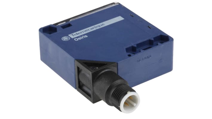 Sensore fotoelettrico Telemecanique Sensors XUK1APANM12, compatto a retroriflessione, rilevamento fino a 7 m, IP65, 50 x 50 mm.