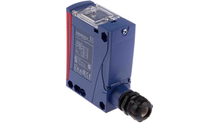 Sensore fotoelettrico Telemecanique XUX9ARCNT16, rilevamento retroriflessione 11m, IP67, temperatura -25 → +55 °C. Uscita Relè.