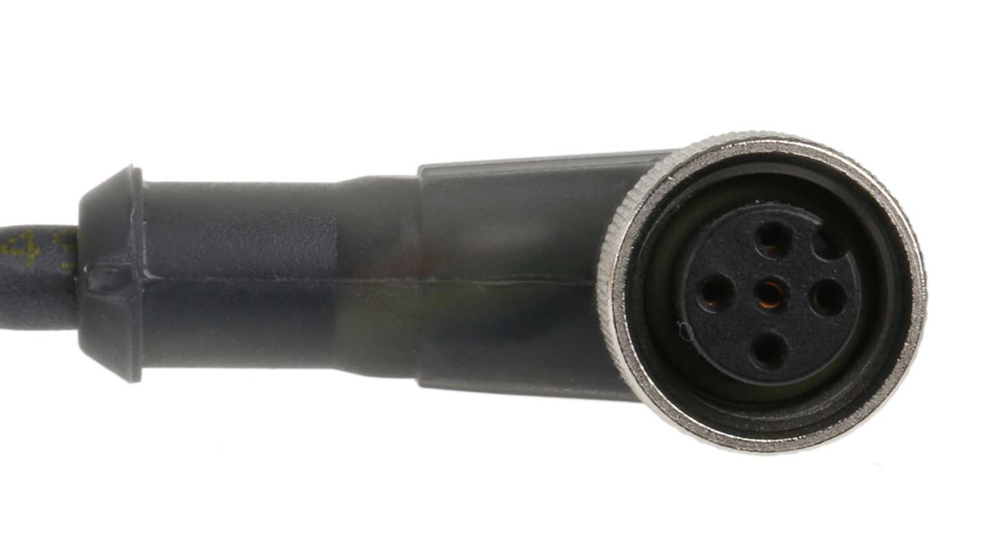 Cavo sensore/attuatore M12 femmina Telemecanique Sensors, 5 m, 5 conduttori, protezione IP65/IP67/IP69K, angolo retto. Codice XZCP1264L5.