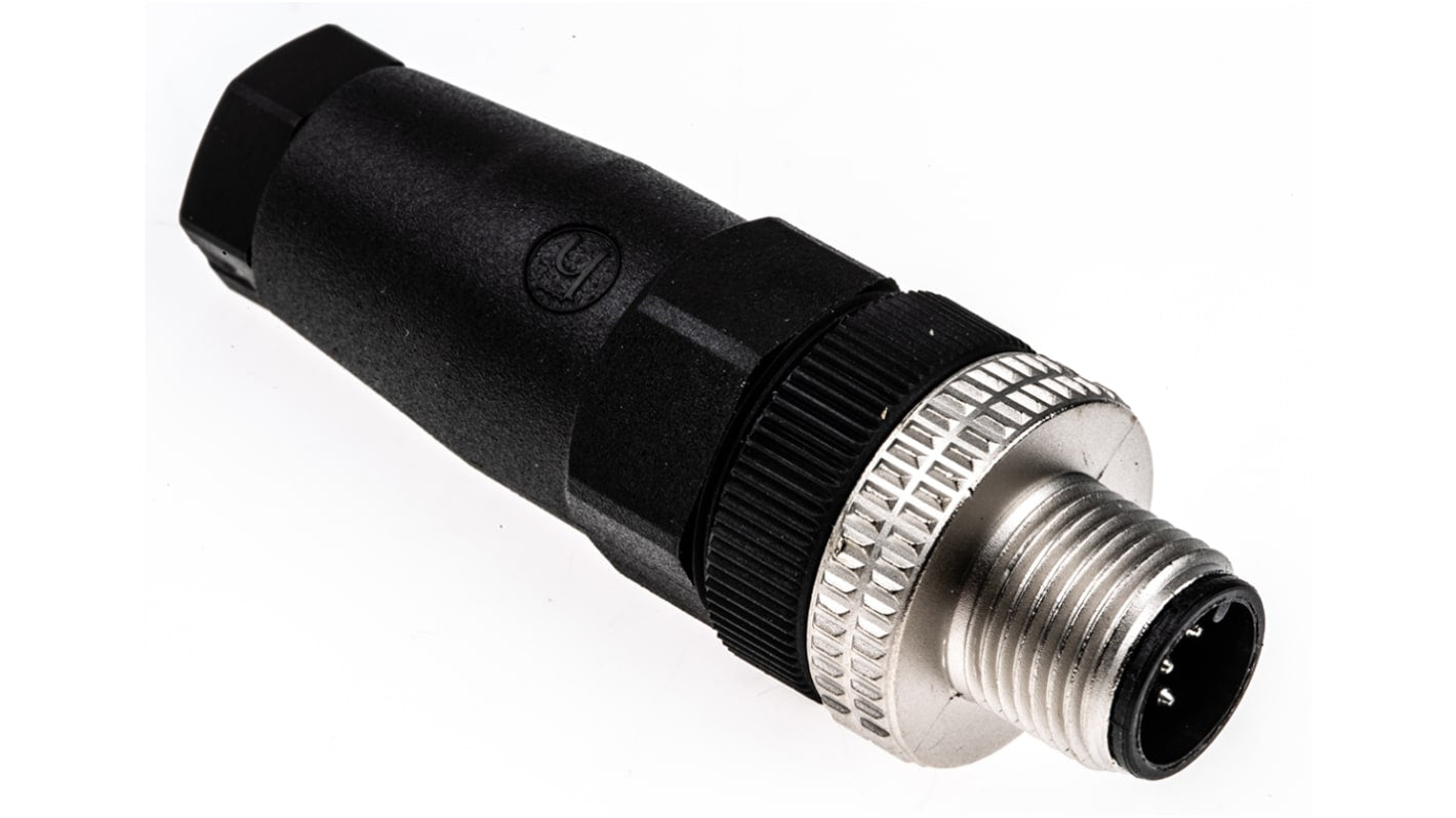 Connettore circolare maschio M12 5 poli Telemecanique Sensors XZCC12MDM50B per sensori Schneider. Terminazione a vite.