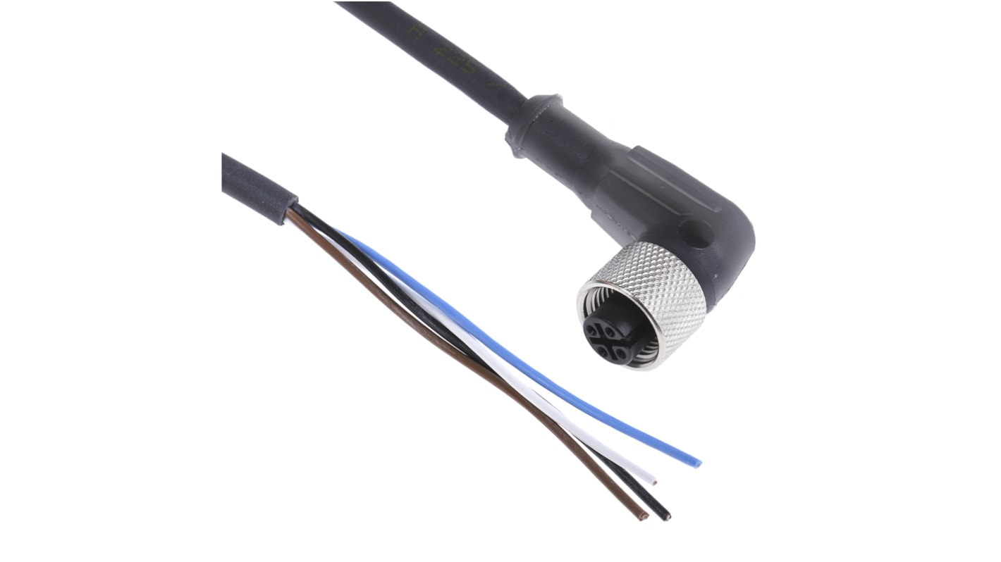 Cavo assemblato 90° Telemecanique Sensors XZCP1241L2 per sensori Schneider, M12 Femmina Ø 5.2mm L. 2m. Ideale per applicazioni industriali.