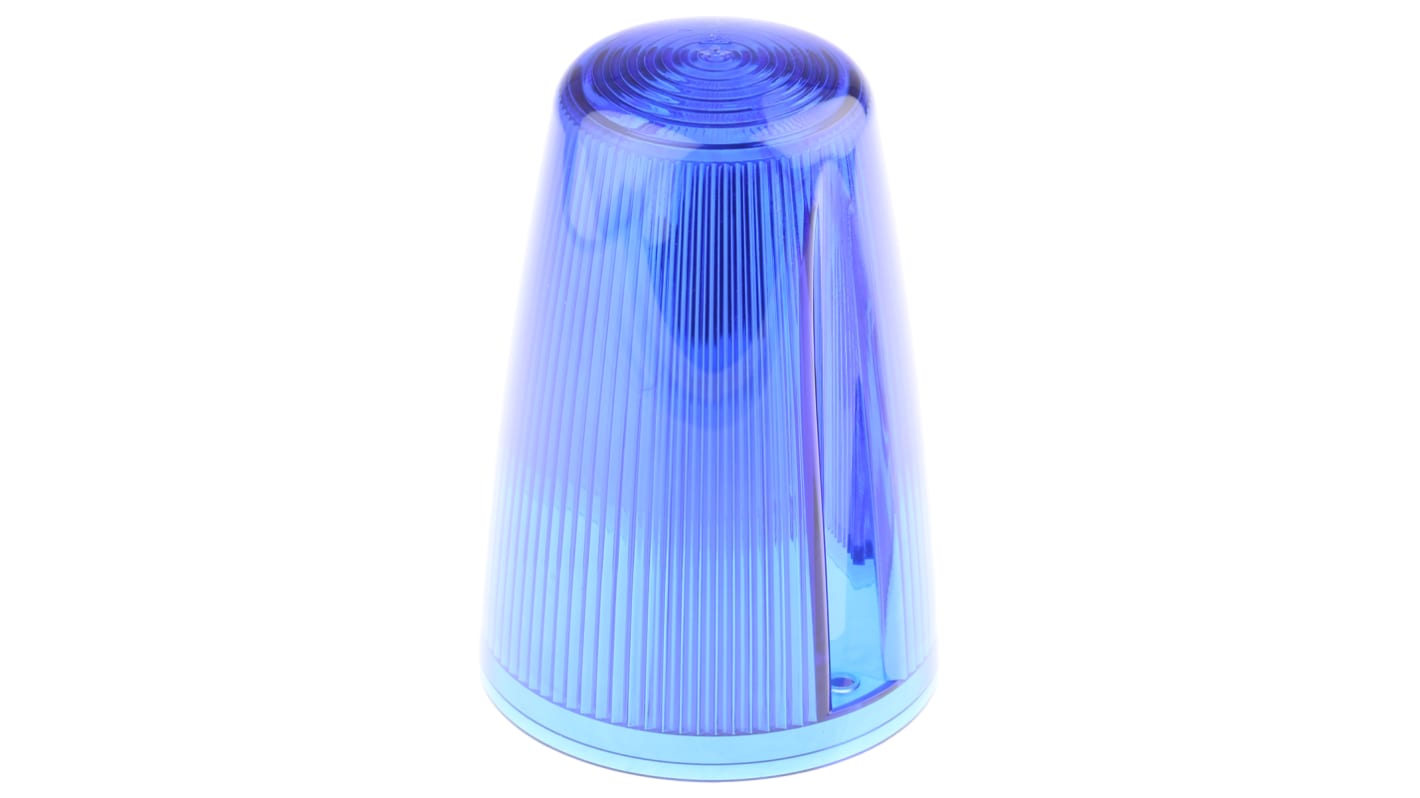 Lente Blu Moflash per Serie 125 (cod. 50020) - Accessorio obiettivo per segnalatore luminoso lampeggiante compatto. Montaggio su superficie o tubo protettivo Besa. Lenti convesse per diffondere la luce in modo ottimale.