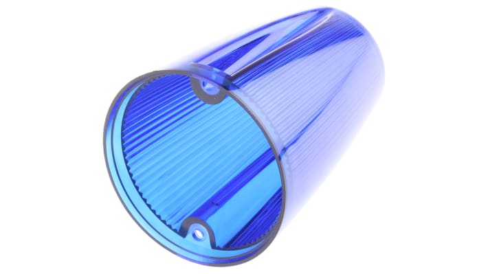 Lente Blu Moflash per Serie 125 (cod. 50020) - Accessorio obiettivo per segnalatore luminoso lampeggiante compatto. Montaggio su superficie o tubo protettivo Besa. Lenti convesse per diffondere la luce in modo ottimale.