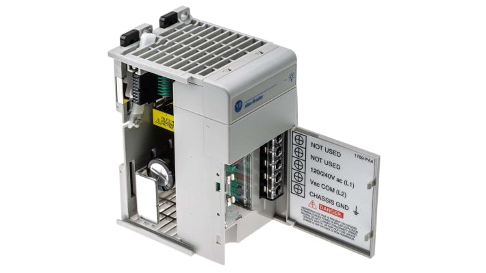 Alimentatore PLC Allen Bradley 1769-PA4 per Modulo I/O Compatto, 4 A, Guida DIN, +60°C. Ideale per automazione industriale.