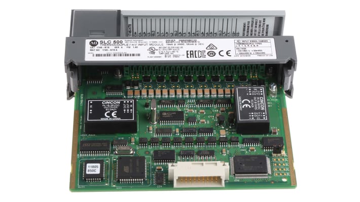 Allen Bradley 1746-NT8, modulo I/O per SLC 500, 8 ingressi per termocoppie, temperatura operativa 0-60°C.