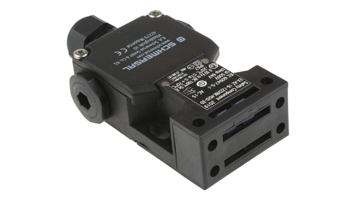 Interruttore di interblocco di sicurezza a chiave Schmersal EX-AZ16, 2NC/1NA, IP67, per aree esplosive, dimensioni 90x52x30 mm.