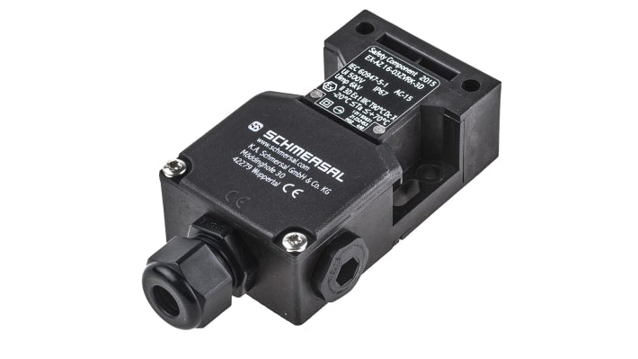 Interruttore di interblocco di sicurezza a chiave Schmersal EX-AZ 16-03ZVRK-3D, 3NC/1NA, IP67, 230V, dimensioni 90x52x30mm.