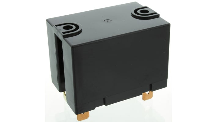 Relè di potenza Panasonic HE1AN-DC12V SPST per montaggio su circuito stampato, corrente 30A, dimensioni 50mm x 33mm x 35mm.