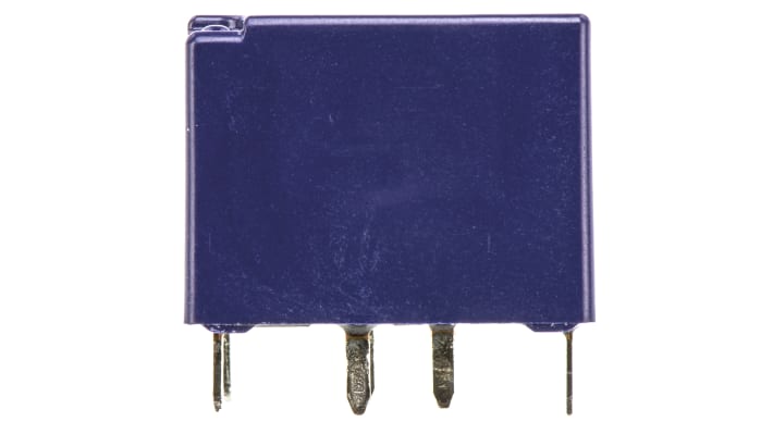 Relè automotive Panasonic DPDT, 12V cc, 30A, montaggio su PCB, dimensioni 17.4x14x13.5 mm, resistenza bobina 144 Ω.
