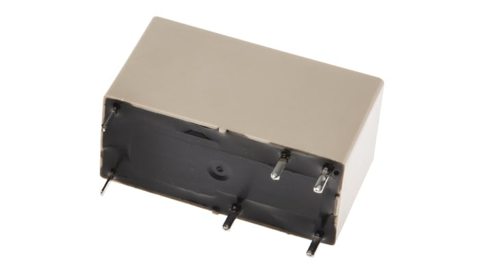 Relè di potenza Panasonic ADJ46012 DPST per montaggio su circuito stampato, 12V cc, dimensioni 29 x 13 x 16,5 mm.