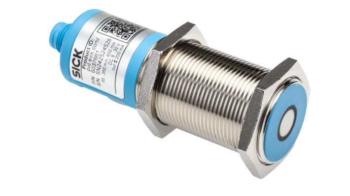 Sensore di prossimità cilindrico Sick UM30-212111, PNP, M30, rilevamento 60-350 mm, IP67, alimentazione 9-30 V c.c.