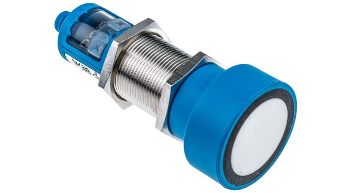 Sensore di prossimità cilindrico Sick UM30-214113, tecnologia a ultrasuoni, gamma di rilevamento 350-3400 mm, IP67.