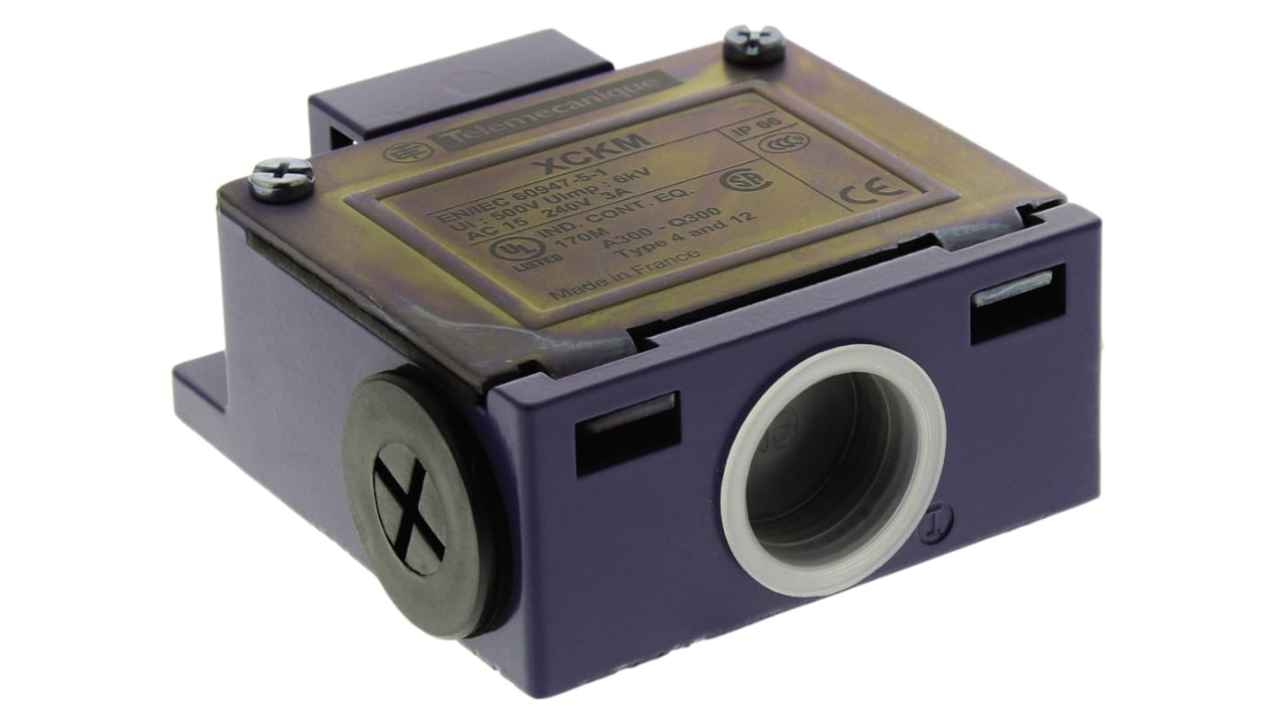 Interruttore di fine corsa Telemecanique Sensors ZCKM5H29, contatti NO/NC, protezione IP66, dimensioni 64mm x 58.5mm x 30mm.