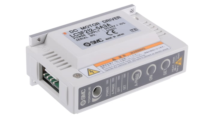 SMC LC3F212-5A3A, modulo di controllo per motori c.c. 24 V, 1.3 A, con set di connettori e regolazione della spinta.