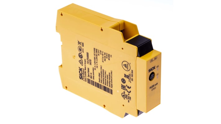 Controller di sicurezza Sick FX3-CPU000000, Flexi Soft, 96 ingressi, 48 uscite, dimensioni 96,5 x 22,5 x 120,8 mm.