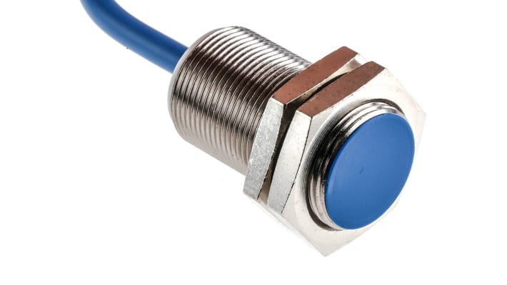 Baumer IFRM 18X9503, sensore di prossimità cilindrico NAMUR M18, rilevamento 5 mm, IP67, alimentazione 10-30 V c.c.