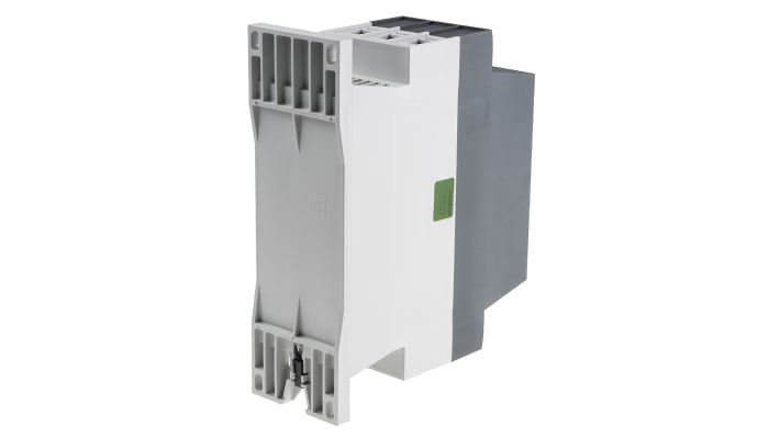 ABB 1SFA896115R7000, avviatore soft-start manuale 3 fasi, potenza 55 kW, corrente 105 A, montaggio su guida DIN, dimensioni 180x70x220 mm.