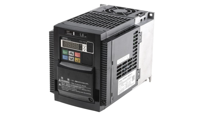 Inverter Omron 3G3MX2AB015ECHN, potenza 1,5 kW, 230 V, 8 A, IP20, comunicazione Profibus, dimensioni 128x108x170,5 mm.