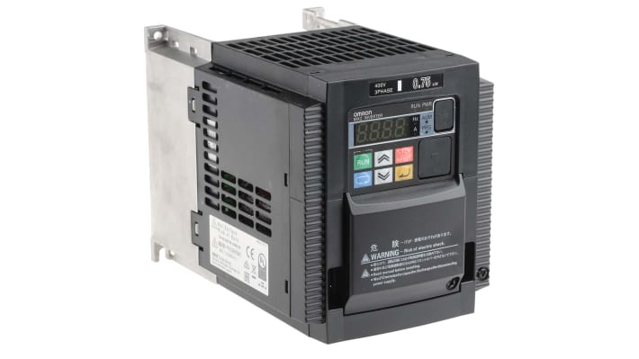 Inverter trifase Omron 3G3MX2A4007E, potenza 0,75 kW, tensione 400 V, dimensioni 171x108x128 mm, comunicazione Profibus.