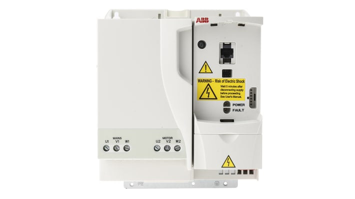 ABB ACS310-03E-17A2-4, inverter trifase 7,5 kW, 400 V, corrente 17,2 A, dimensioni 169x236x169 mm, grado di protezione IP20.