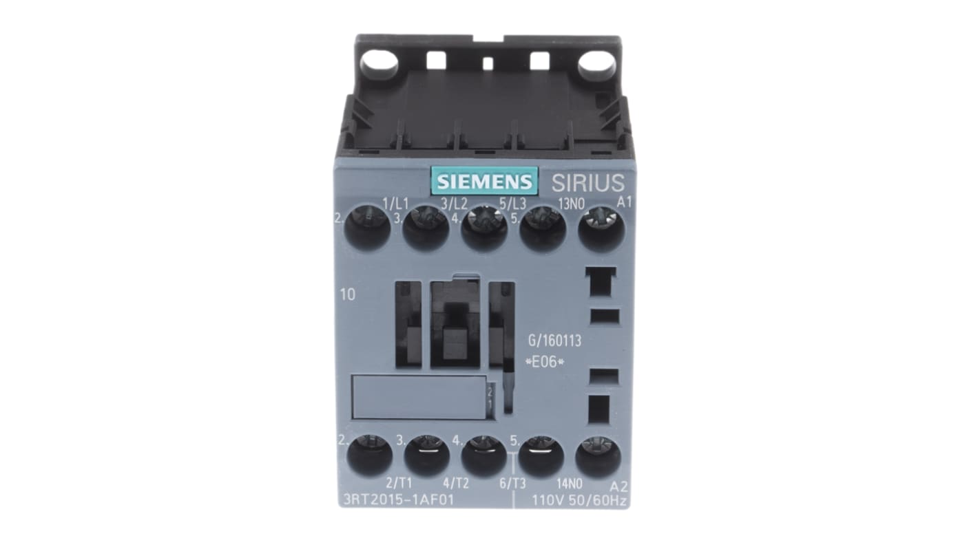 Contattore Siemens 3RT2015-1AF01, 3 poli, 7A, 110V - Serie Sirius Innovation - Ideale per applicazioni industriali.