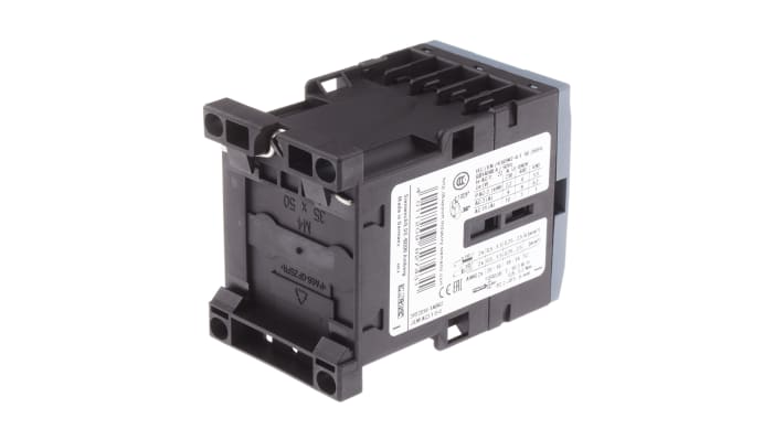 Contattore Siemens 3RT2016-1AB02: 3 poli, 9 A, 24 V c.a. Resistente agli urti, montaggio rapido su guida DIN. Ideale per applicazioni industriali.