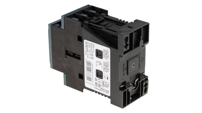 Contattore industriale elettronico Siemens 3RT2028-1BB40, 3 poli, 38A, 18,5 kW, 24V DC. Resistente agli agenti atmosferici, ideale per il controllo e la protezione motore.