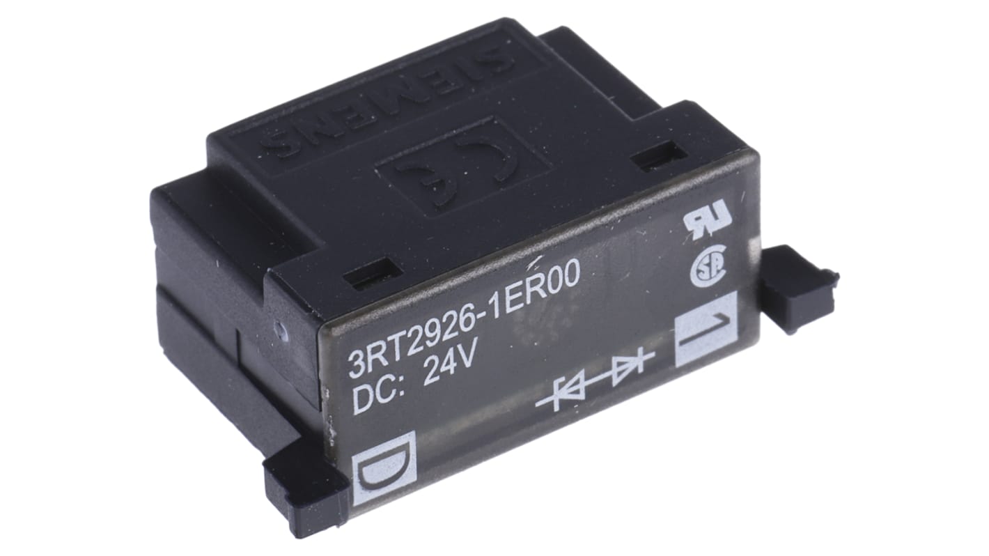 Soppressore sovratensioni Siemens 3RT2926-1ER00 per Contattori SIRIUS - Protezione 24V CC. Soluzione compatta e facile da installare.