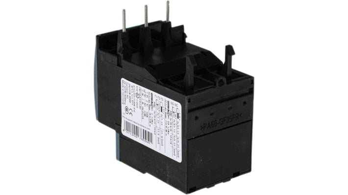 Relè di sovraccarico Siemens 3RU2126-4BB0, 1 NO + 1 NC, carico 14-20 A, montaggio su guida DIN, dimensioni 45x87x73 mm.