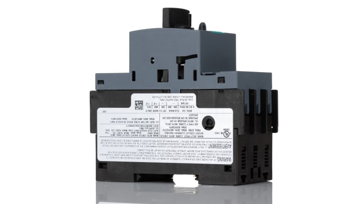 Interruttore automatico protezione motore Siemens 3RV2011-0HA10 - 690V 0,55-0,8A - Serie SIRIUS. Capacità di interruzione 100 kA. Ideale per linee automatizzate.