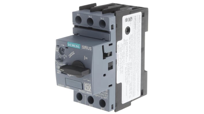 Interruttore automatico protezione motore Siemens 3 poli 20A - Serie Sirius Innovation 3RV2 - Codice 3RV2021-4BA10. Sicurezza e affidabilità per ambienti industriali.