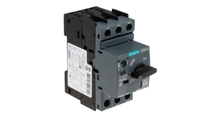 Interruttore automatico motore Siemens 3RV2021-4EA10, 690V 27-32A SIRIUS. Protezione affidabile per motori, resistente a sovratensioni.