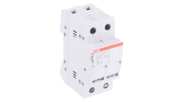 Sezionatore portafusibili ABB E 92/32 PV, DP, 32A, 1000V, montaggio su guida DIN, per applicazioni industriali e solari.