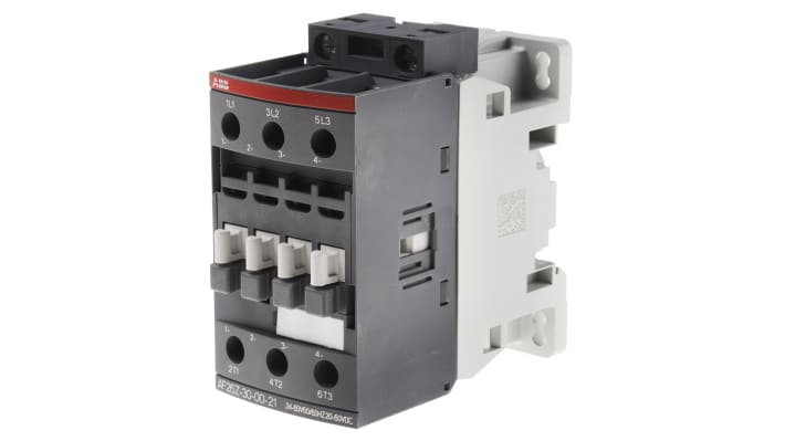 Contattore ABB 1SBL236001R2100 AF 3 poli, 3 NA, 45 A, 11 kW, 24 V, dimensioni 86x45x86 mm, resistente a vibrazioni.