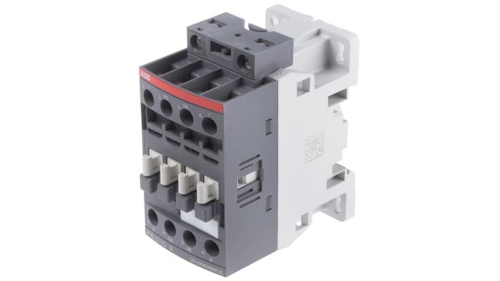 Contattore ABB 1SBL177501R1400, 4 poli, 2 NO + 2 NC, 30 A, bobina 250-500 V, dimensioni 45x80x77 mm.